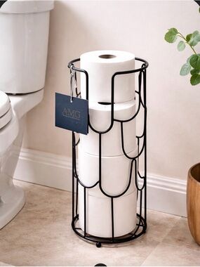 AMG Home Collection Scalloped Wire Toilet Paper Reserve